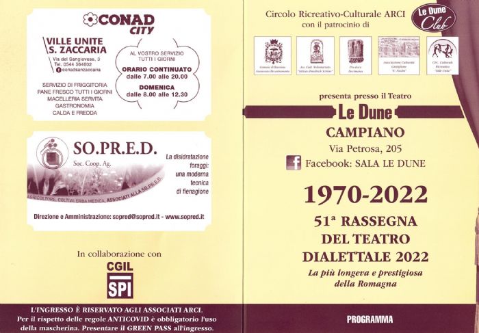 51 Rassegna del Teatro dialettale 2022: 